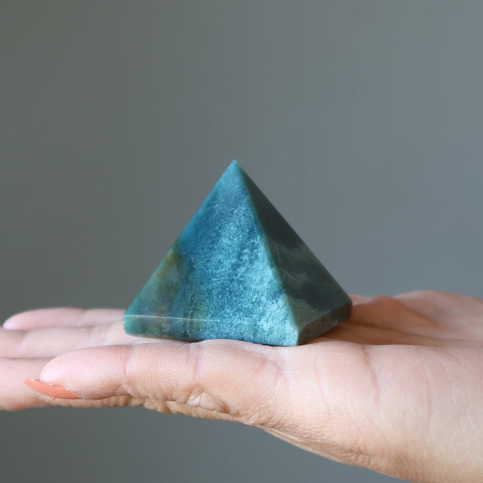 Moss Agate Pyramid Force of Nature Wounded Warrior