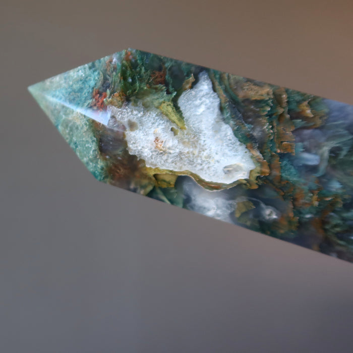 Moss Agate Tower Wand Witch of the Green Forest