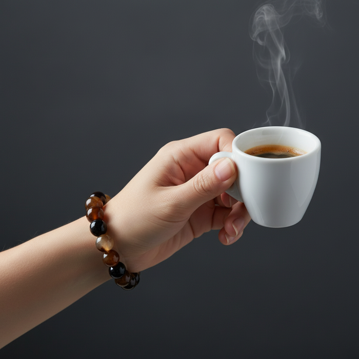 Brown Coffee Agate Bracelet Go-getter Gemstone