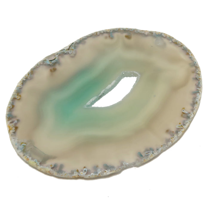 Blue Agate Charger Plate Station Teal Crystal Slice Slab