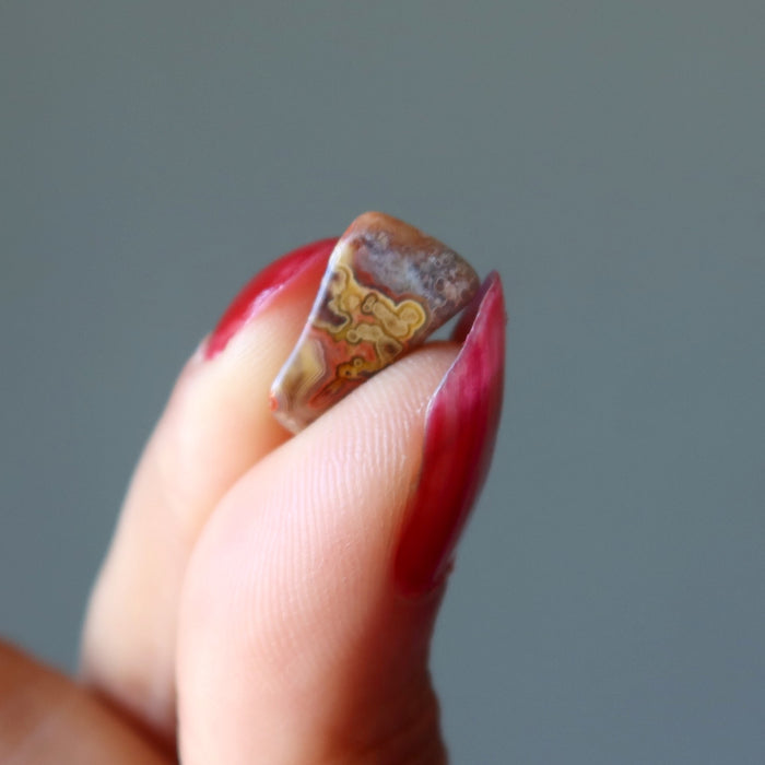 lace agate tumbled stone