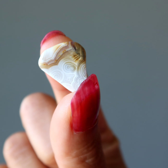 lace agate tumbled stone