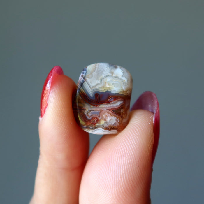 lace agate tumbled stone