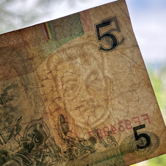 Vintage Banknote Philippines 5 Limang Piso Watermark UV Verified Old Filipino