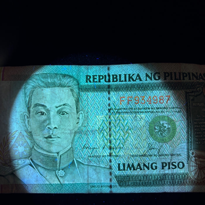 Vintage Banknote Philippines 5 Limang Piso Watermark UV Verified Old Filipino