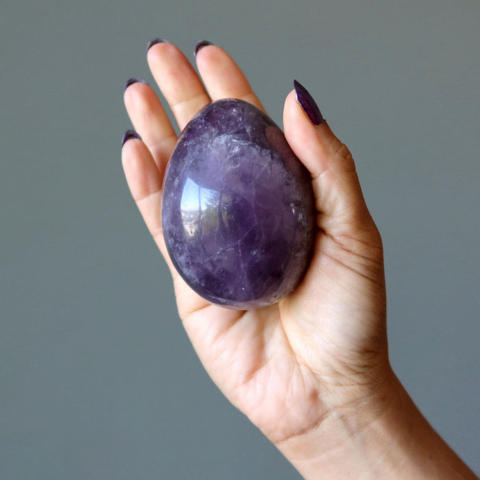 Amethyst Egg Purple Crystal Sacred Spiritual Stone