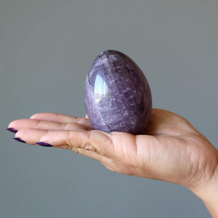 Amethyst Egg Purple Crystal Sacred Spiritual Stone
