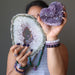 amethyst clusters, jewelry