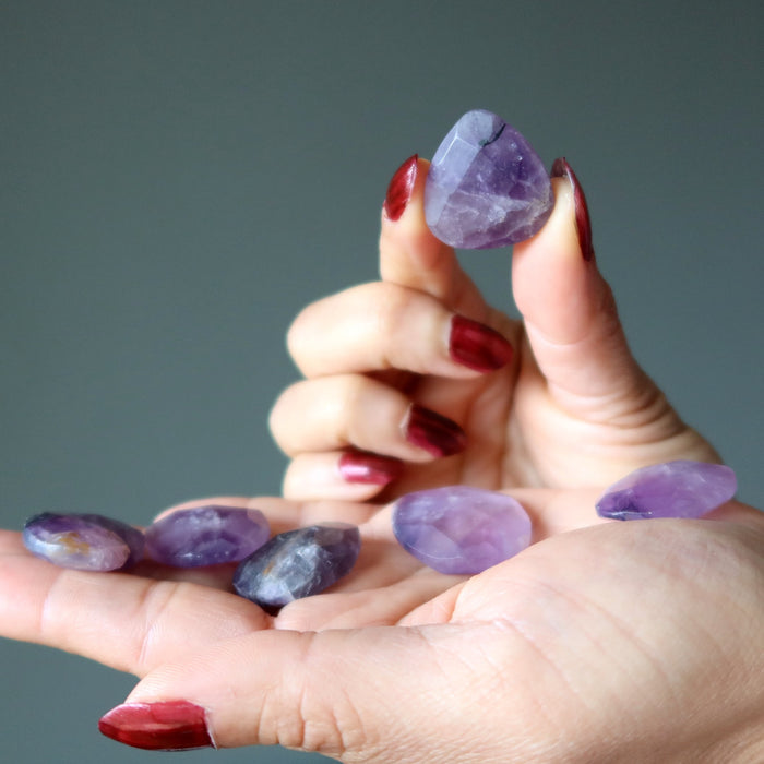 faceted amethyst pears