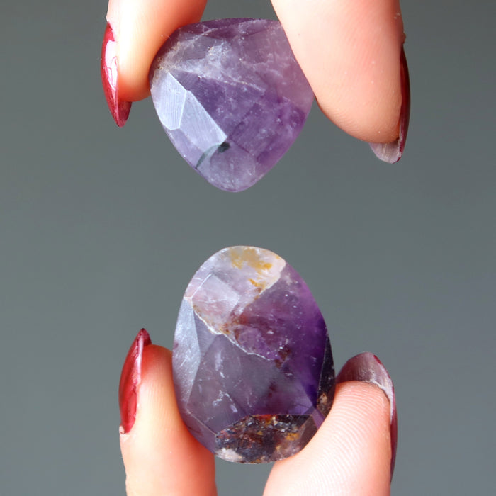 faceted amethyst pears