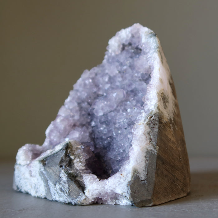 Amethyst Geode Purple Sparkling Crystal Cluster 4.5 inch