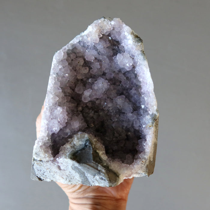 Amethyst Geode Purple Sparkling Crystal Cluster 4.5 inch