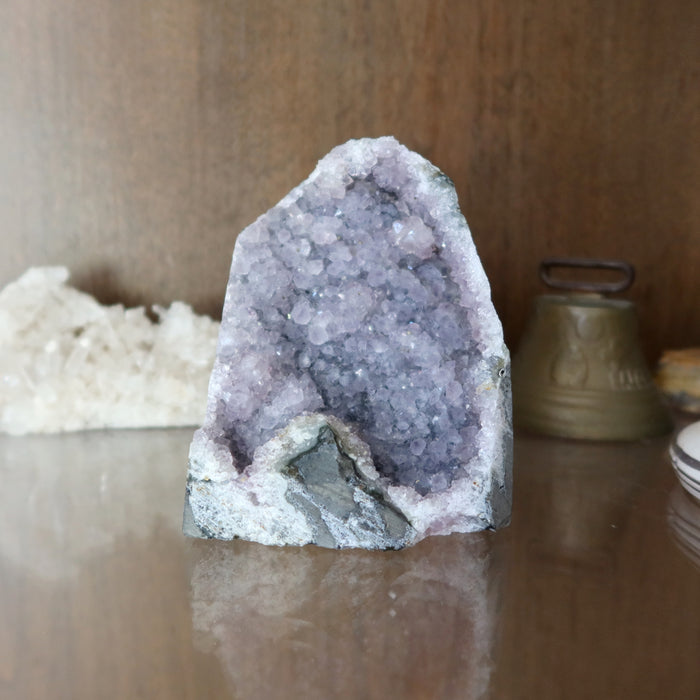 Amethyst Geode Purple Sparkling Crystal Cluster 4.5 inch