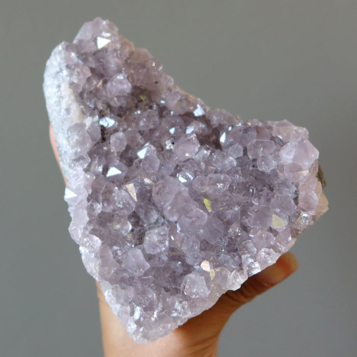 Amethyst Geode Purple Sparkling Crystal Cluster 5 inch