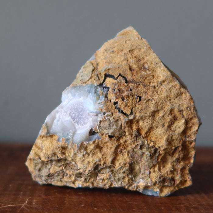 Amethyst Geode Points of Wisdom Blue Chalcedony Cluster 2.9 Inch