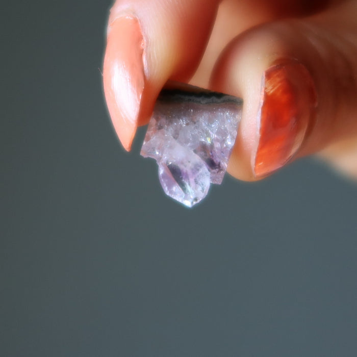 Amethyst Geode Set 4 Slices of Heaven Mini Cabochons