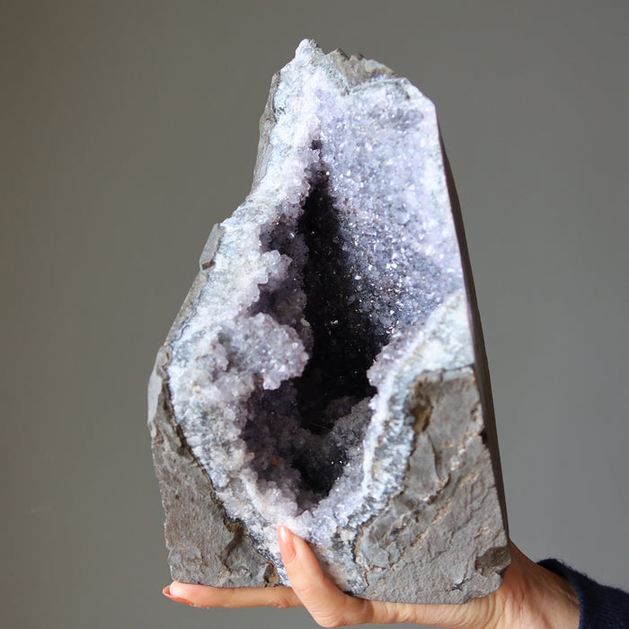 Amethyst Geode Spiritual Tranquility Crystal Cave 8 inch