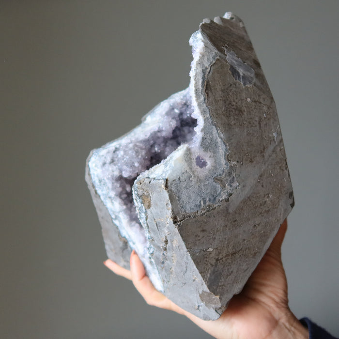 Amethyst Geode Spiritual Tranquility Crystal Cave 8 inch