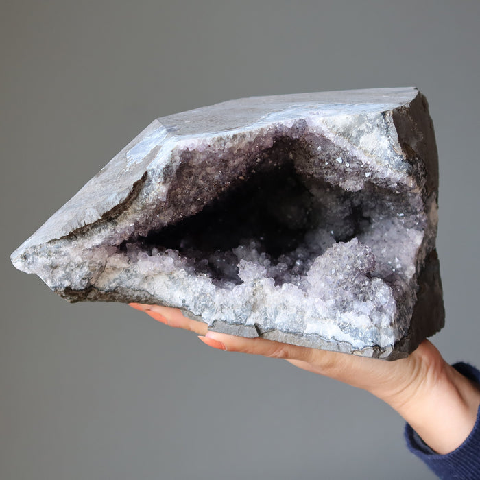Amethyst Geode Spiritual Tranquility Crystal Cave 8 inch