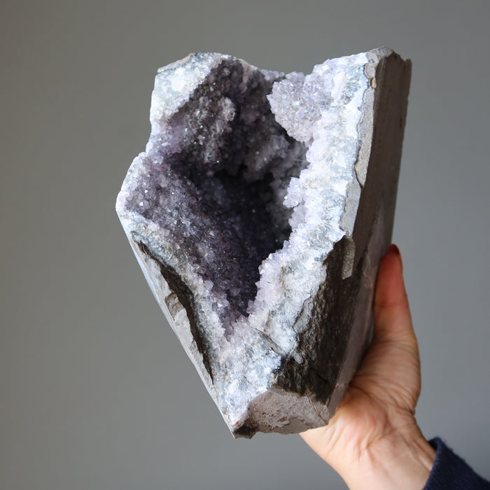 Amethyst Geode Spiritual Tranquility Crystal Cave 8 inch