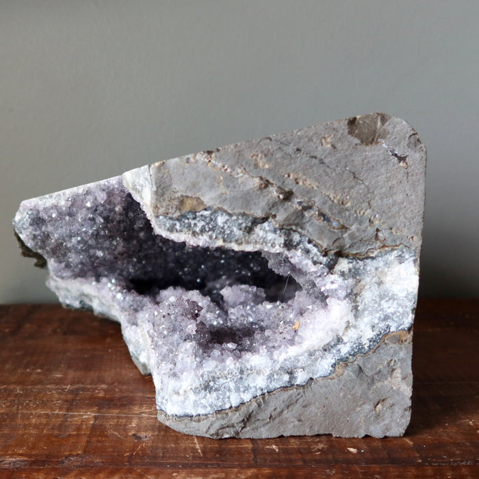 Amethyst Geode Spiritual Tranquility Crystal Cave 8 inch