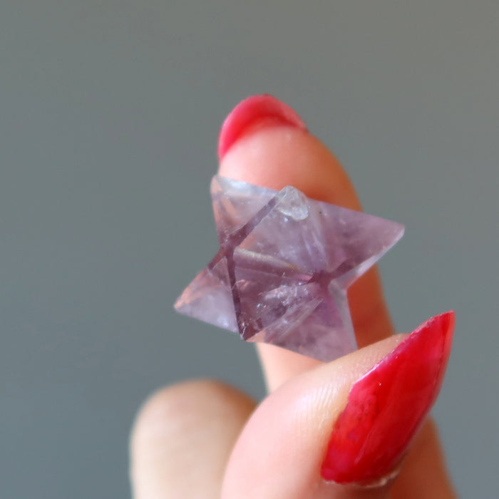 Amethyst Merkaba Purple Star Spiritual Crystal