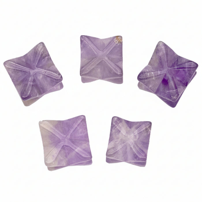 Amethyst Merkaba Set of 5 Purple Star Spiritual Crystals