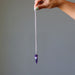 chevron amethyst pendulum necklace