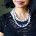 Lavender Amethyst necklaces on model