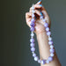 Lavender Amethyst necklace in hand