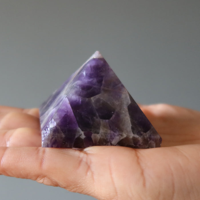 Amethyst Pyramid Dark Purple Wounded Warrior