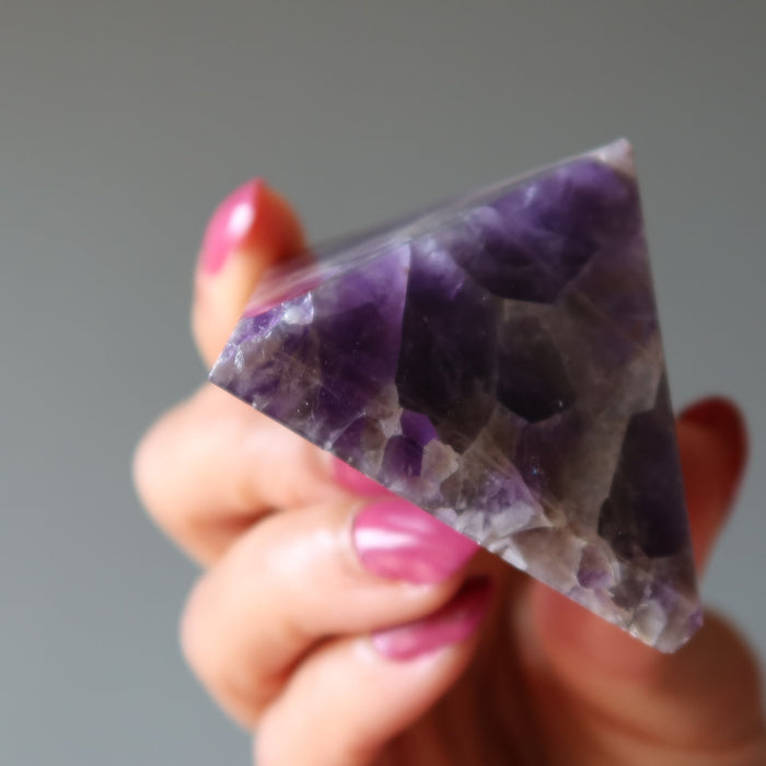 Amethyst Pyramid Dark Purple Wounded Warrior
