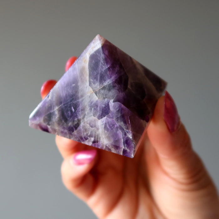 Amethyst Pyramid Dark Purple Wounded Warrior
