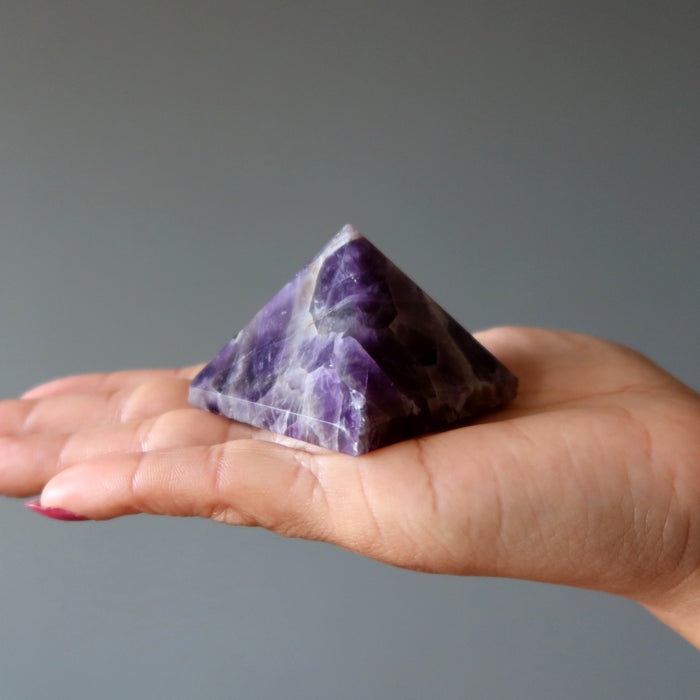 Amethyst Pyramid Dark Purple Wounded Warrior