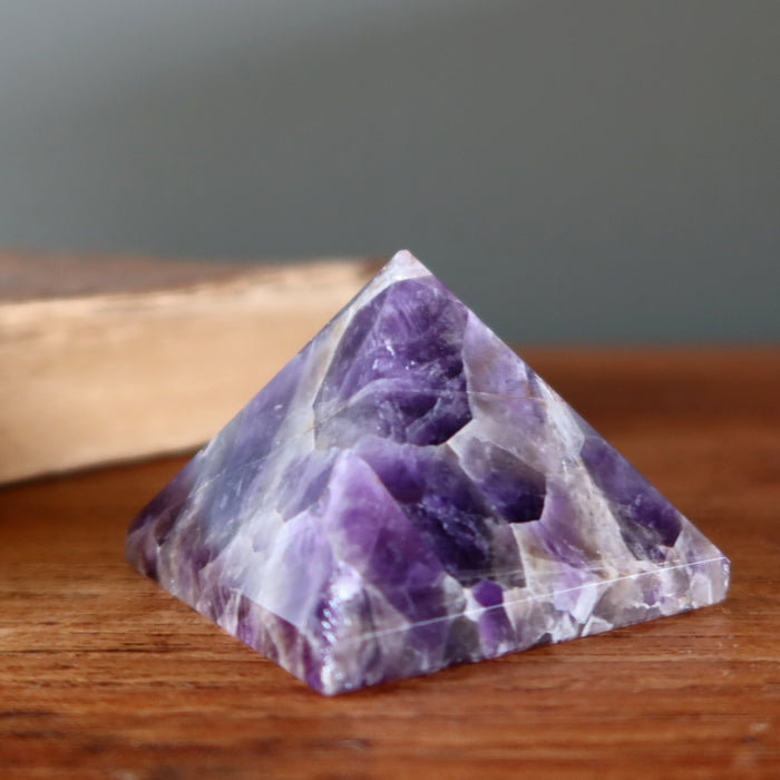Amethyst Pyramid Dark Purple Wounded Warrior