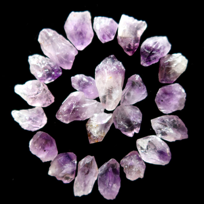 Amethyst Raw Bundle of 23 Crystal Point Nirvana Purple