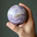 light purple amethyst sphere