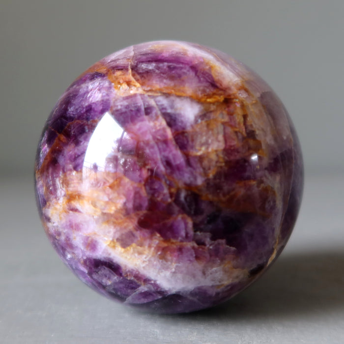 Amethyst Sphere Ring of Fire Purple Crystal Ball