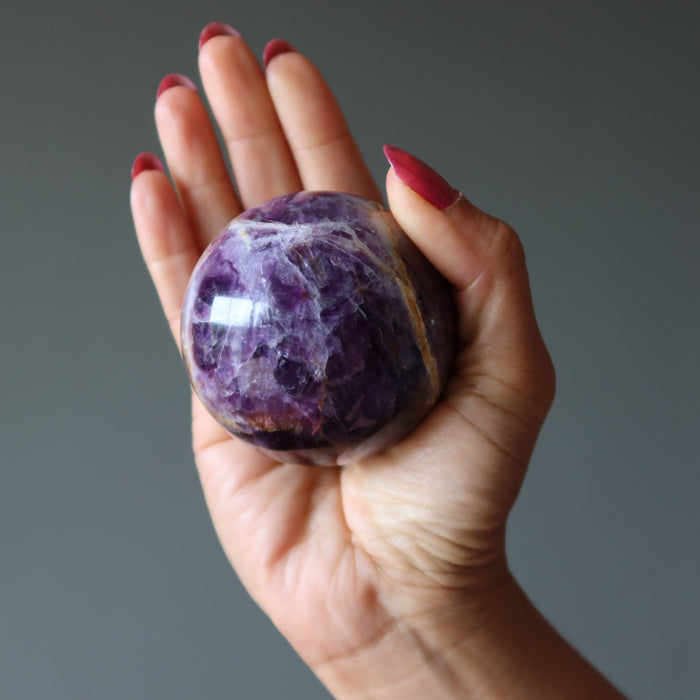 Amethyst Sphere Ring of Fire Purple Crystal Ball