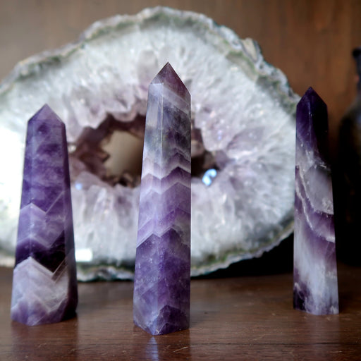 three amethyst towers