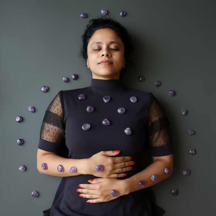 Amethyst Tumbled Stone Spiritual Ritual Purple Crystal