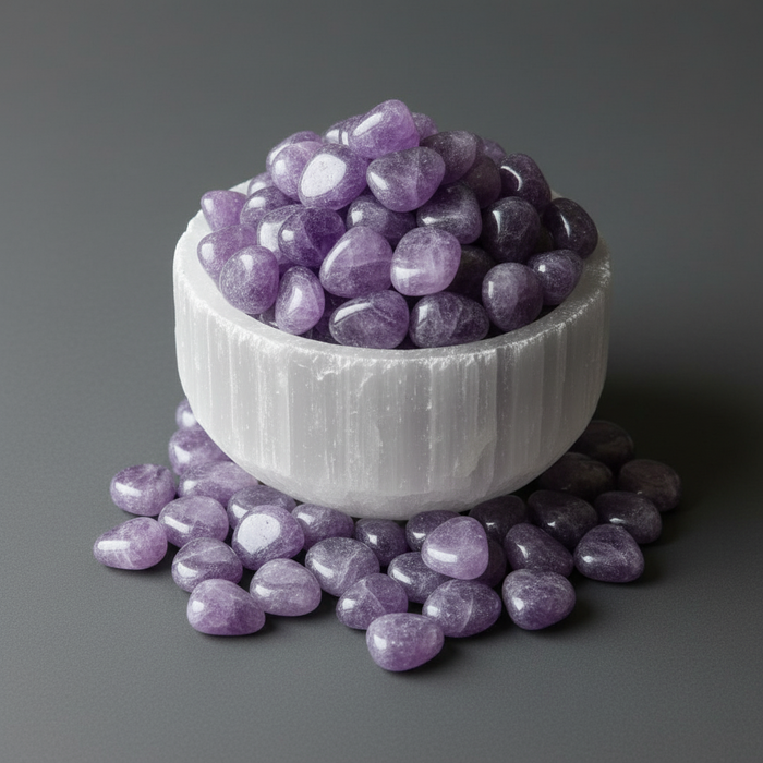 Amethyst Tumbled Stone Spiritual Ritual Purple Crystal