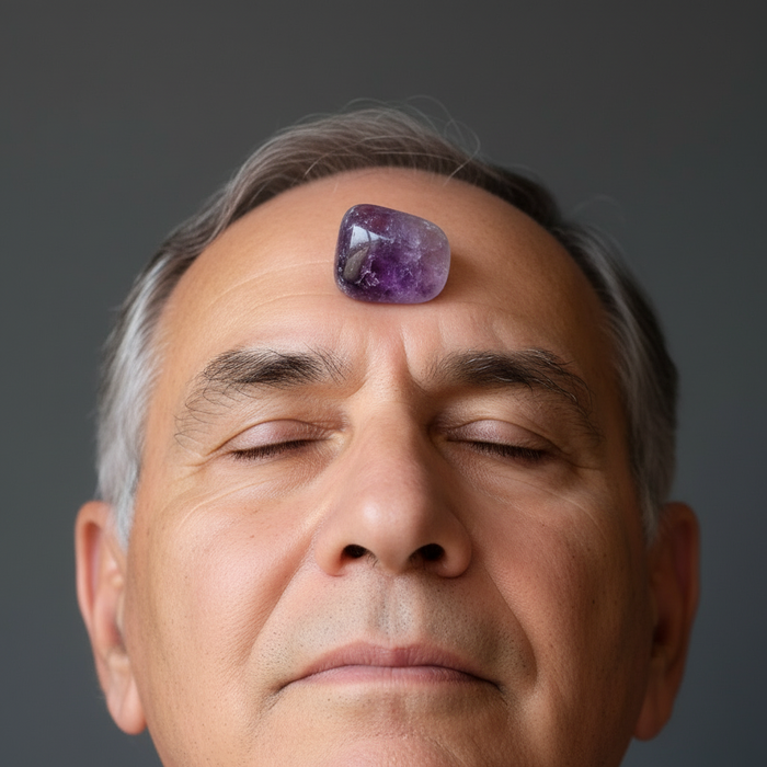 Amethyst Tumbled Stone Spiritual Ritual Purple Crystal