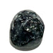 Black apache tear obsidian on a white background