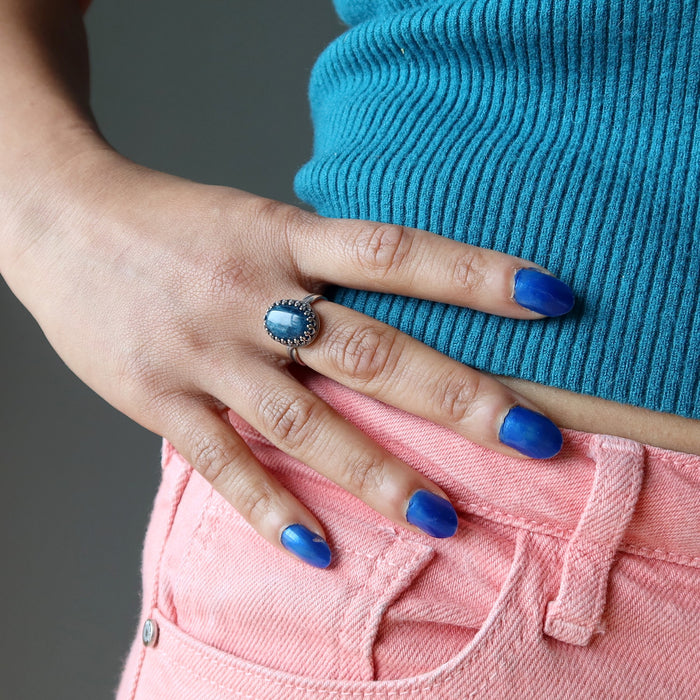 apatite sterling silver ring