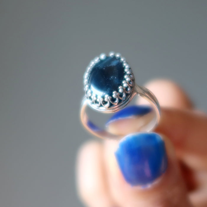 apatite sterling silver ring