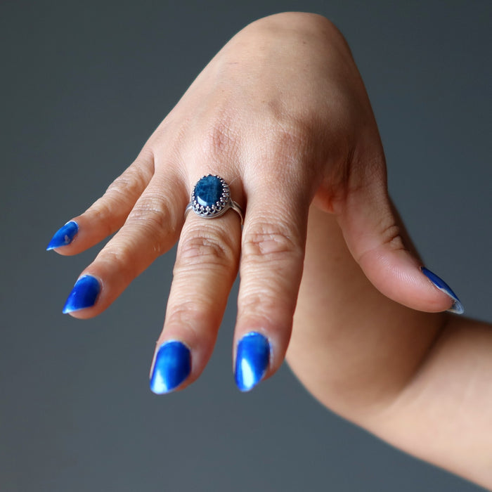 apatite sterling silver ring