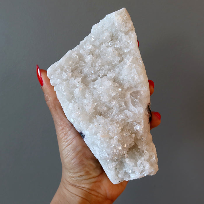 Apophyllite Cluster Standing Stone of Peace Shiny White 5.5 inch