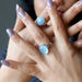 aquamarine oval rings
