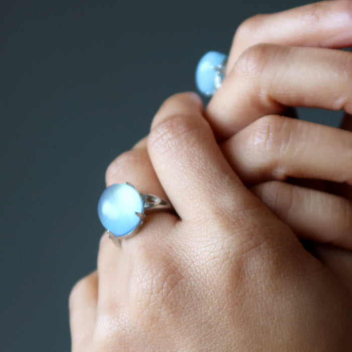 aquamarine oval rings